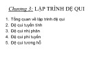 Bài giảng Lập trình C nâng cao - Chương 3: Lập trình đệ qui