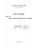 Bài soạn giảng chuyên đề: Công tác kiểm tra của tổ chức cơ sở Đảng