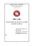 Tiểu luận: Kinh tế thị trường, sản xuất hàng hóa - Xu hướng kinh tế mới của Việt Nam