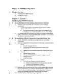 Network+ Certification (Outline) - Chapter 11: TCP/IP configuration