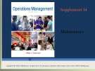 Lecture Operations management: Chapter 14S - William J. Stevenson