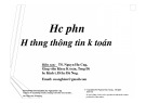 Bài giảng học phần Hệ thống thông tin kế toán: Chương 4 - TS. Nguyễn Hữu Cường