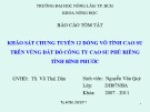 Báo cáo tóm tắt: Khảo sát chung tuyển 12 dòng vô tính cao su trên vùng đất đỏ Công ty Cao su Phú Riềng tỉnh Bình Phước