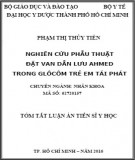 Tóm tắt Luận án Tiến sĩ Y học: Phẫu thuật đặt van dẫn lưu Ahmed trong glôcôm trẻ em tái phát