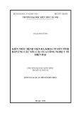 Tóm tắt Luận án Tiến sĩ Kiến trúc: Kiến trúc bệnh viện đa khoa tuyến tỉnh đáp ứng các yêu cầu của công nghệ y tế hiện đại