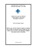 Tóm tắt Luận án Tiến sĩ Vi sinh vật học: Phân lập, tuyển chọn vi khuẩn trong dạ cỏ để ứng dụng chăn nuôi gia súc nhai lại và cung cấp cho quá trình lên men cồn từ bã mía