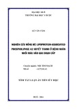 Tóm tắt Luận án Tiến sĩ Y học: Nghiên cứu nồng độ lipoprotein associated phospholipase A2 huyết thanh ở bệnh nhân nhồi máu não giai đoạn cấp