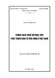 Luận án Tiến sĩ Kinh tế: Chính sách thuế với mục tiêu phát triển kinh tế bền vững ở Việt Nam