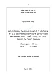 Tóm tắt Luận án Tiến sĩ Kinh tế: Hoàn thiện tổ chức công tác kế toán tại các doanh nghiệp hoạt động theo mô hình công ty mẹ - công ty con thuộc Bộ Quốc phòng