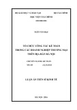 Luận án Tiến sĩ Kinh tế: Tổ chức công tác kế toán trong các doanh nghiệp thương mại trên địa bàn Hà Nội