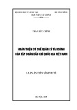 Luận án Tiến sĩ Kinh tế: Hoàn thiện cơ chế quản lý tài chính của Tập đoàn Dầu khí quốc gia Việt Nam