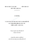 Tóm tắt Luận án Tiến sĩ: Vai trò của lĩnh vực dịch vụ tài chính đối với quá trình hội nhập khu vực của Vương Quốc Campuchia