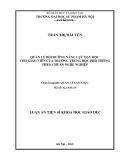 Luận án Tiến sĩ Khoa học giáo dục: Quản lý bồi dưỡng năng lực dạy học cho giáo viên của trường trung học phổ thông theo chuẩn nghề nghiệp