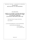 Luận án Tiến sĩ Kiểm soát và Bảo vệ môi trường: Nghiên cứu tích hợp vấn đề biến đổi khí hậu vào quy hoạch phát triển kinh tế xã hội của tỉnh Thừa Thiên Huế qua đánh giá môi trường chiến lược