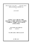 Tóm tắt Luận án Tiến sĩ Lịch sử: Công tác địch vận trong cuộc kháng chiến chống thực dân Pháp (1945-1954)