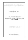 Dissertation summary: Quantile regression decomposition of the wage gap in VietNam