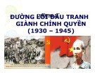 Bài giảng Đường lối cách mạng của Đảng Cộng sản Việt Nam: Chương 2 - Nguyễn Đình Quốc Cường