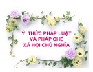 Bài giảng Ý thức pháp luật và pháp chế xã hội chủ nghĩa