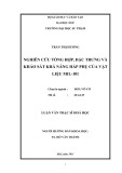 Luận văn Thạc sĩ Hóa học: Nghiên cứu tổng hợp, đặc trưng và khảo sát khả năng hấp thụ của vật liệu MIL-101