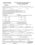Đề kiểm tra kiến thức kì thi THPT Quốc gia lần 1 năm 2015 môn Vật lý (Mã đề 886) - Trường THPT Yên Định 2