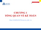 Bài giảng Nguyên lý kế toán: Chương 1 - Lê Thị Bích Thảo