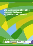 Báo cáo tham vấn cộng đồng đóng góp ý kiến cho Dự thảo Luật Đầu tư công