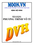 Bài giảng Phương trình vô tỷ - Đặng Việt Hùng