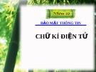 Bài thuyết trình: Chữ ký điện tử