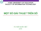 Bài giảng Giải thuật nâng cao: Một số giải thuật trên số - TS. Ngô Quốc Việt