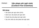 Bài giảng Tin học lý thuyết - Chương 5: Văn phạm phi ngữ cảnh (Context Free Grammar)