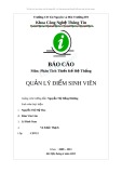 Báo cáo: Công tác quản lý điểm sinh viên