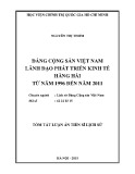 Tóm tắt Luận án Tiến sĩ: Quá trình Đảng lãnh đạo phát triển kinh tế hàng hóa từ 1996 đến năm 2011