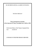 Dissertation summary: Party development activities of the interzone III party committee from 1948 to 1954