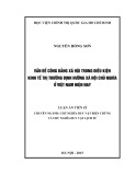 Luận án Tiến sĩ: Vấn đề công bằng xã hội trong điều kiện kinh tế thị trường định hướng xã hội chủ nghĩa ở Việt Nam hiện nay