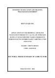 Doctoral thesis summary of agriculture: Application of chlorophyll and ratio vegetation indexes to calculate nitrogen rates at 10 days before tassel emergence period for two hybrid maize varieties LVN99 and LVN14