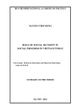 Summary of Phd thesis: Role of social security in social progress in Vietnam today