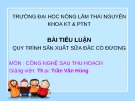 Bài tiểu luận: Quy trình sản xuất sữa đặc có đường