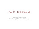 Bài giảng Lập trình nâng cao: Bài 13 - Hoàng Thị Điệp