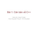 Bài giảng Lập trình nâng cao: Bài 1 - Hoàng Thị Điệp