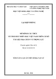 Tóm tắt Luận án Tiến sĩ Địa Vật lý: Mô hình cấu trúc vỏ Trái đất miền Bắc Việt Nam trên cơ sở tài liệu địa chấn và trọng lực