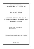Tóm tắt Luận án Tiến sĩ Khoa học vật liệu: Nghiên cứu chế tạo và tính chất từ của pherit ganet R3Fe5O12 (R = Y, Gd, Tb, Dy, Ho) kích thước nanomet