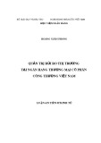 Luận án Tiến sĩ Kinh tế: Quản trị rủi ro thị trường tại Ngân hàng Thương mại cổ phần Công thương Việt Nam