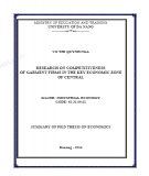 Summary of Ph.D thesis on economics: Research on competitiveness of garment firms in the key economic zone of central