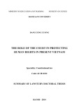 Summary of lawstudy doctoral thesis: The role of the court in protecting human rights in present Vietnam