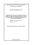 Ph.D thesis summary of agriculture: The impacts of fluctuations of inputs price on the economic efficiency of tea production of farmer housedolds in Thai Nguyen province