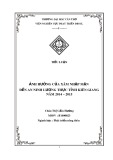 Tiểu luận: Ảnh hưởng của xâm nhập mặn đến an ninh lương thực tỉnh Kiên Giang năm 2014 – 2015