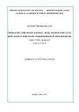 Summary of doctoral thesis: Improving the motivational tool system for civil servants in the state administration departments