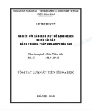 Tóm tắt Luận án Tiến sĩ Hóa học: Nghiên cứu xác định một số dạng selen trong hải sản bằng phương pháp Von-Ampe hòa tan