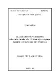 Luận án Tiến sĩ Quản lý công: Quản lý nhà nước về bồi dưỡng viên chức chuyên môn có trình độ sau đại học tại bệnh viện hạng đặc biệt ở Việt Nam