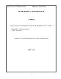 Summary of doctoral dissertation in public administration: Results based management in public policy implementation in Vietnam